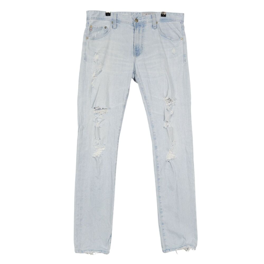 AG ADRIANO GOLDSCHMIED The Dylan Slim Skinny Distressed Denim Jeans SIZE 33